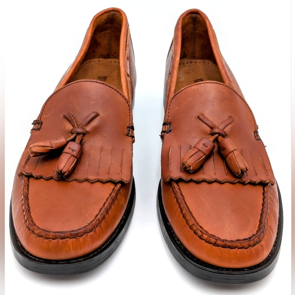 Bass Weejuns Brown Leather Tassel Loafers - Men’s 9.5 M - Picture 5 of 12